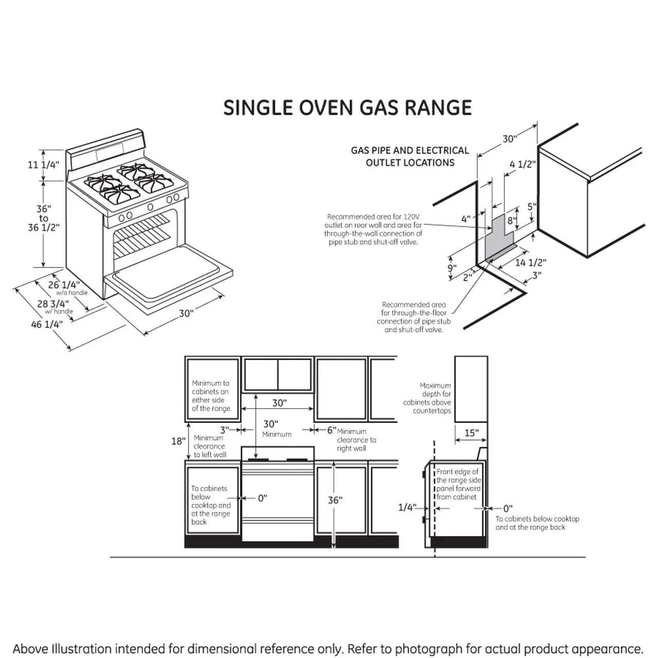 GE 30″ Freestanding Gas Range