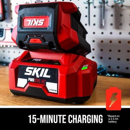 Skil PWR CORE 40-volt, 20-in Self-Propelled Battery Walk Mower with (1) 6 Ah Battery Included | SM4910C-11