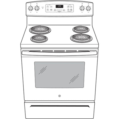 GE 30″ Freestanding Electric Range JB256DMBB