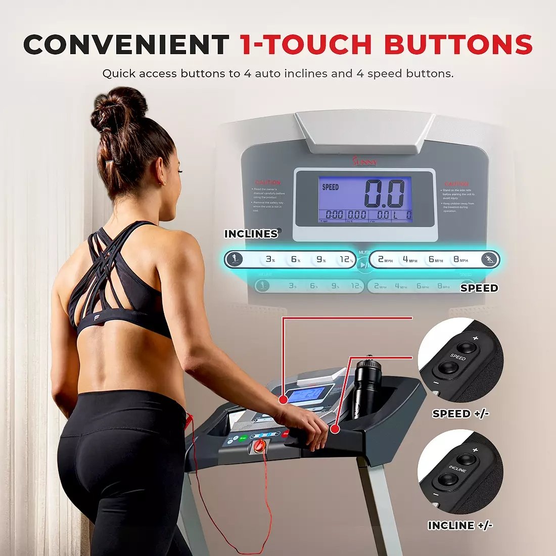 Sunny Health & Fitness Smart Treadmill SF-T7515