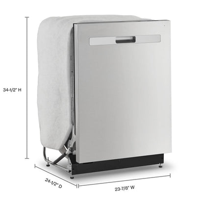 Whirlpool 24-inch Top Control Quiet Dishwasher with 3rd Rack Stainless Steel
